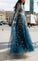 Blue prom dress with constellation embroidery CD6064