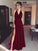Burgundy Prom Dress, Sleeveless Evening Dress, Sexy Evening Dress, Evening Dress Backless, A-Line Prom Dress CD622