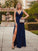 sexy evening prom dress with slit CD6654
