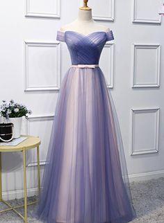 Charming Floor Length Prom Dress, Off shoulder Formal Dress, Long Evening Dresss CD6661