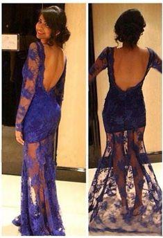2024 New Arrival Sheath Purple Lace Long Sleeves Prom Dresses CD6666