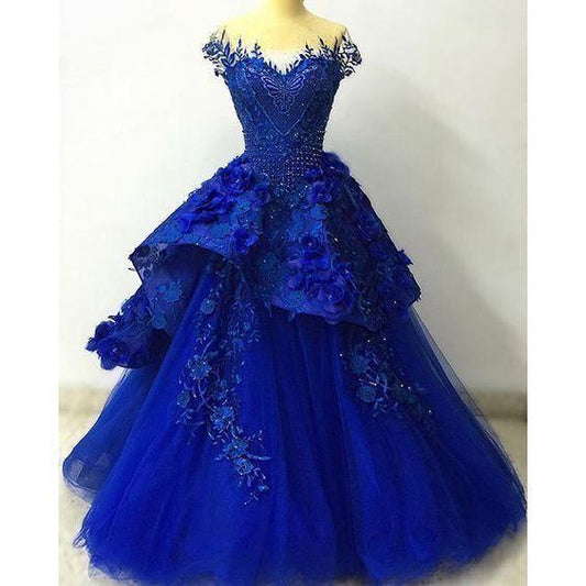 Sparkly Gorgeous Long Prom Dresses, Quinceanera Dresses, Modest Prom Dress For Teens CD6927