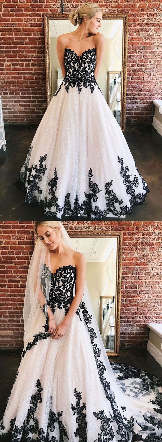 Black lace tulle long prom dress, evening dress CD719