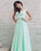 Light Green Satin Beading Prom Dress Formal Dress CD7394