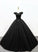 Black princess ball gown, black formal prom dress CD7780