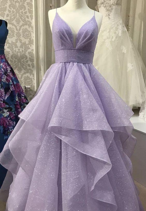 prom dress, purple evening dress, formal dress CD7869