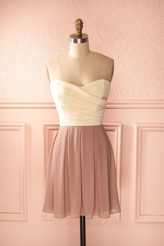 Vintage Dress, Blush Gowns, Mini Short Homecoming Dress CD9164
