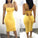 Mermaid Bodycon Dress, open back yellow homecoming dress CD917