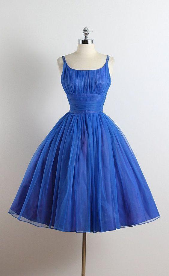Vintage Style A -line Sleeves Tulle Homecoming Dresses Knee Length Cocktail Dresses CD9246