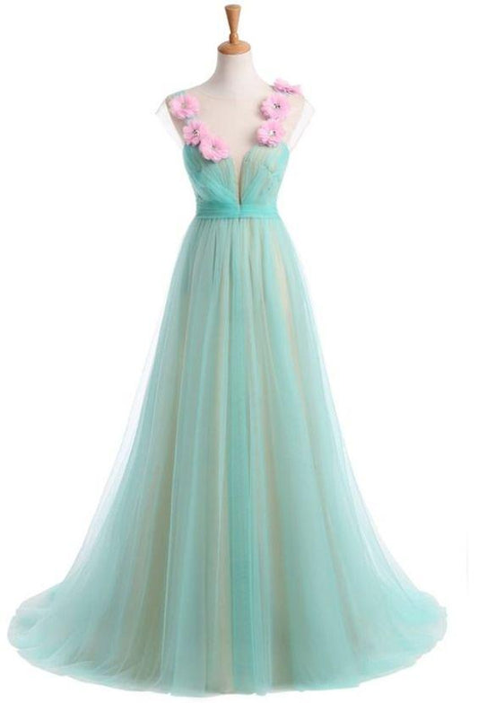 Long Bridesmaid Dress, Tulle Bridesmaid Dress, Sleeveless Bridesmaid prom Dress CD9519