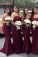 Burgundy Sweetheart Bridesmaid Dress,Mermaid Sweep Train Lace Bridesmaid Dress,Long Prom Dresses,Lace Bridesmaid Dress,Strapless Prom Gown,Burgundy Dress,N150