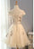 A Line Off the Shoulder Short Homecoming Gown with Appliques, Tulle Short Party Dresses N2146