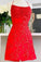 New Arrival Lace Appliqued Sheath Short Homecoming Dress, Sexy Mini Formal Dress N2127