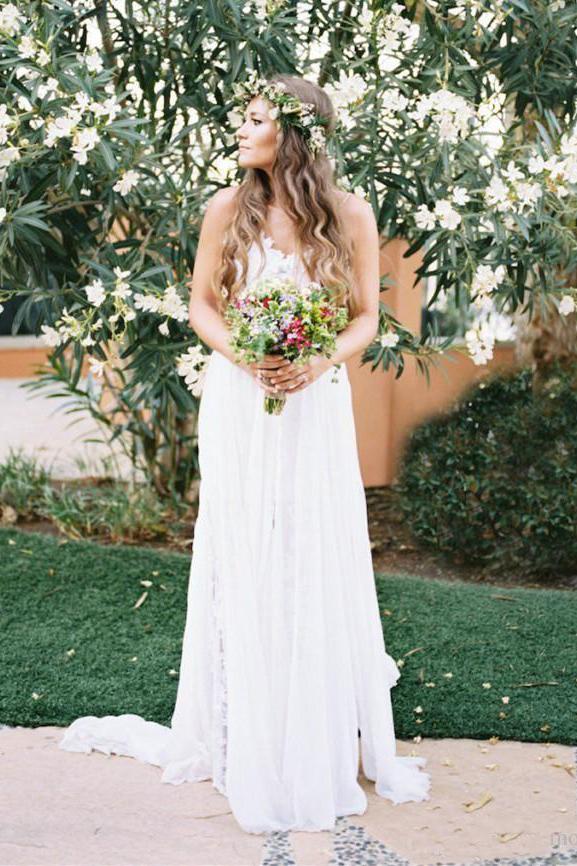 Sexy Backless Beach Wedding Dress,Spaghetti Summer Bridal Gowns,Lace Vestido de noiva,N52