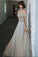 Light Gray Tulle Lace Long Prom Dress, Floor Length Off the Shoulder Formal Dresses N2579