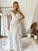 Trumpet/Mermaid Tulle Applique V-neck Sleeveless Sweep/Brush Train Wedding Dresses CICIP0006783