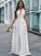 A-Line/Princess Chiffon Halter Ruched Sleeveless Floor-Length Wedding Dresses CICIP0006674