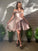 A-Line/Princess Off-the-Shoulder Satin Sleeveless Ruffles Short/Mini Homecoming Dresses CICIP0004645