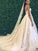 A-Line/Princess Tulle Applique Spaghetti Straps Sleeveless Court Train Wedding Dresses CICIP0006841