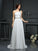 A-Line/Princess One-Shoulder Beading Sleeveless Long Chiffon Wedding Dresses CICIP0006706
