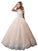 Ball Gown V-neck Short Sleeves Lace Floor-Length Tulle Flower Girl Dresses CICIP0007596