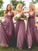A-Line/Princess Spaghetti Straps Sleeveless Floor-Length Ruffles Tulle Bridesmaid Dresses CICIP0005528