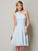 A-Line/Princess One-Shoulder Sleeveless Ruched Short Chiffon Bridesmaid Dresses CICIP0005589