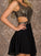 A-Line/Princess Sleeveless Scoop Sequin Chiffon Short/Mini Dresses CICIP0008067