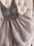 A-Line/Princess Sleeveless V-neck Tulle Sequin Short/Mini Dresses CICIP0007988