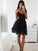 A-Line/Princess Lace Spaghetti Straps Sleeveless Short/Mini Dresses CICIP0008396