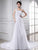 A-Line/Princess Beading One-shoulder Sleeveless Long Chiffon Wedding Dresses CICIP0006799