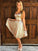 A-Line/Princess V-Neck Sleeveless Knee-length Sequins Two Piece Dresses CICIP0008397