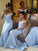 Sheath/Column Satin Off-the-Shoulder Beading Sleeveless Sweep/Brush Train Bridesmaid Dresses CICIP0005290