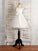 A-Line/Princess Tulle Sash/Ribbon/Belt Scoop Sleeveless Tea-Length Flower Girl Dresses CICIP0007531