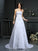 A-Line/Princess Strapless Applique Sleeveless Long Satin Wedding Dresses CICIP0006744