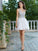 A-Line/Princess Straps Sleeveless Rhinestone Short/Mini Chiffon Dresses CICIP0008264