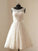 A-Line/Princess Scoop Lace Sleeveless Sash/Ribbon/Belt Knee-Length Wedding Dresses CICIP0006889