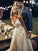 A-Line/Princess Tulle Applique Spaghetti Straps Sleeveless Sweep/Brush Train Wedding Dresses CICIP0006801