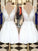 A-Line/Princess Sleeveless Bateau Lace Applique Short/Mini Dresses CICIP0008256