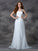 A-line/Princess One-Shoulder Beading Sleeveless Long Chiffon Dresses CICIP0006712