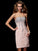 A-Line/Princess Sweetheart Sleeveless Beading Short Chiffon Homecoming Dresses CICIP0008476
