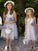 A-Line/Princess Hand-Made Flower Tulle Scoop Sleeveless Tea-Length Flower Girl Dresses CICIP0007882