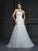 Sheath/Column Strapless Lace Sleeveless Long Satin Wedding Dresses CICIP0006827
