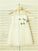 A-line/Princess Straps Sleeveless Hand-made Flower Tea-Length Tulle Flower Girl Dresses CICIP0007884