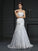 Sheath/Column Strapless Applique Sleeveless Long Satin Wedding Dresses CICIP0006886