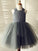 A-Line/Princess Knee-Length Straps Lace Sleeveless Tulle Flower Girl Dresses CICIP0007917