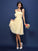 A-Line/Princess Strapless Hand-Made Flower Pleats Sleeveless Short Chiffon Bridesmaid Dresses CICIP0005664