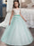 Ball Gown Jewel Sleeveless Sash/Ribbon/Belt Floor-Length Tulle Flower Girl Dresses CICIP0007746