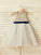 A-line/Princess Scoop Sleeveless Lace Tea-Length Tulle Flower Girl Dresses CICIP0007730