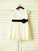 A-line/Princess Scoop Short Sleeves Hand-made Flower Tea-Length Lace Flower Girl Dresses CICIP0007929
